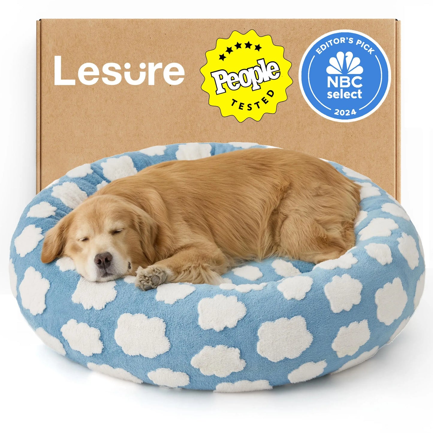 Donut Cat Bed Indoor Calming Plush With Anti Slip Bottom