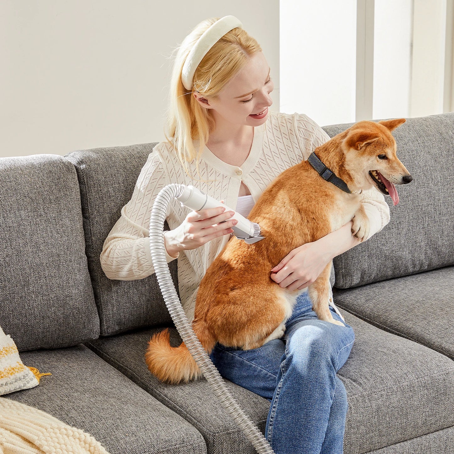 JHK Pet Grooming Vacuum Kit With Suction Modes And Tools