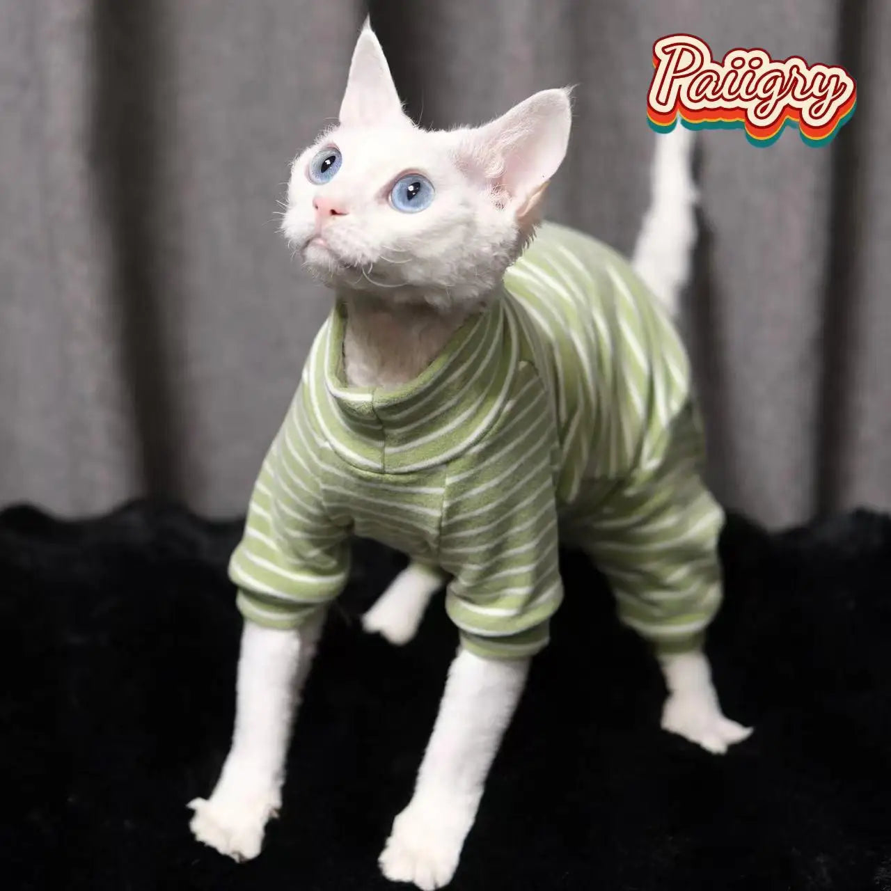 Sphynx Hairless Cat Vests Striped Fashion Pet Clothing