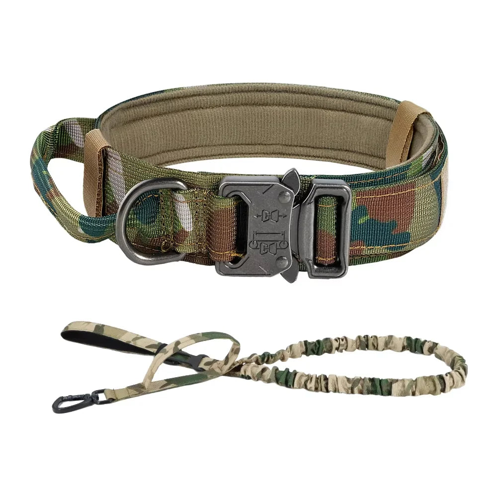 PETRAVEL Tactical Dog Training Collar Leash Set With Control Handle