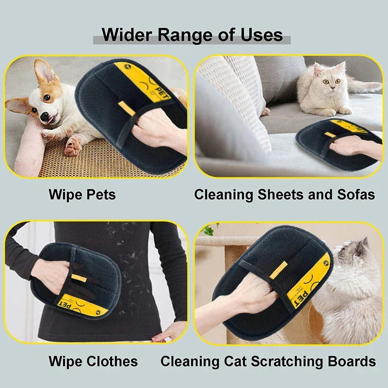 Pet Hair Remover Gloves Electrostatic For Cats And Dogs Reusable