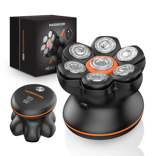 MAXGROOM 7D Head Shaver For Bald Men Waterproof USB Rechargeable