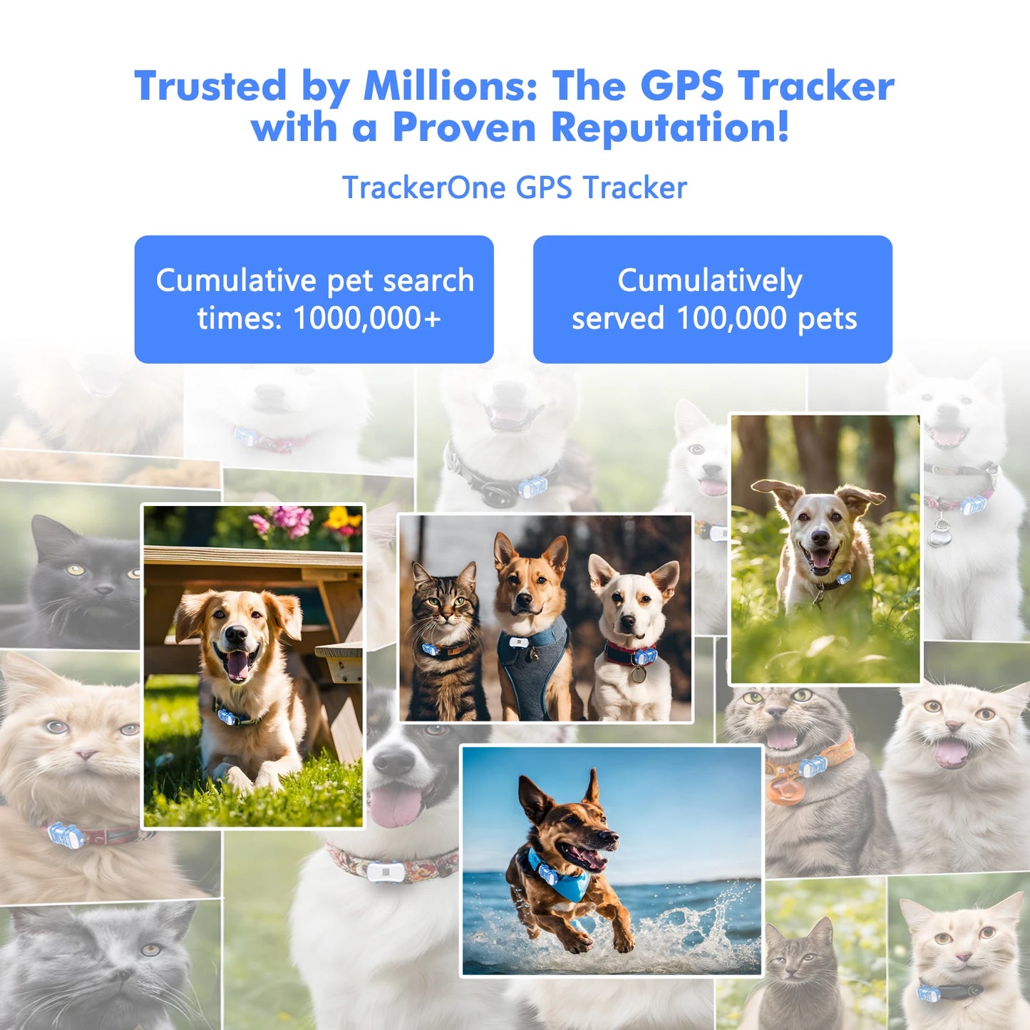 WANWAYTECH GPS Pet Tracker for Dogs and Cats Real Time