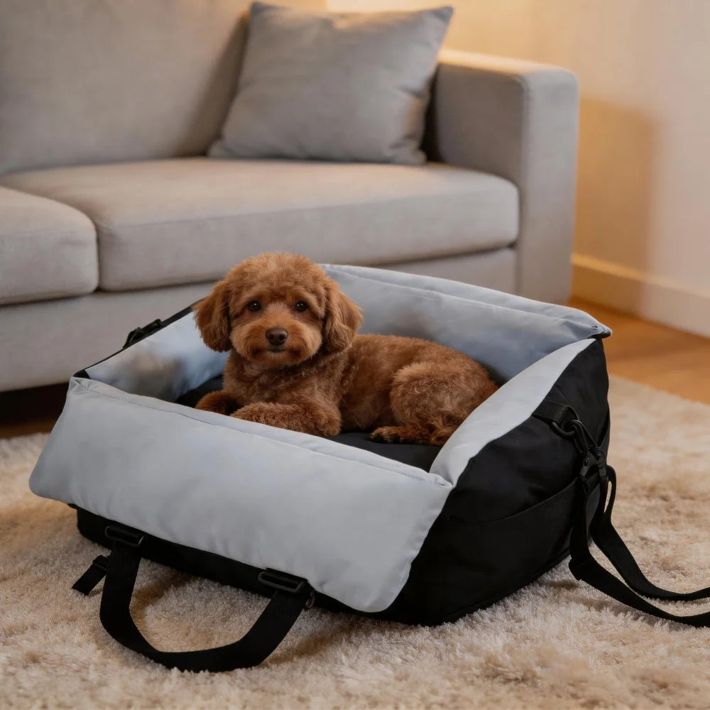 Borwart Portable Dog Booster Seat With Safety Belt And Cover