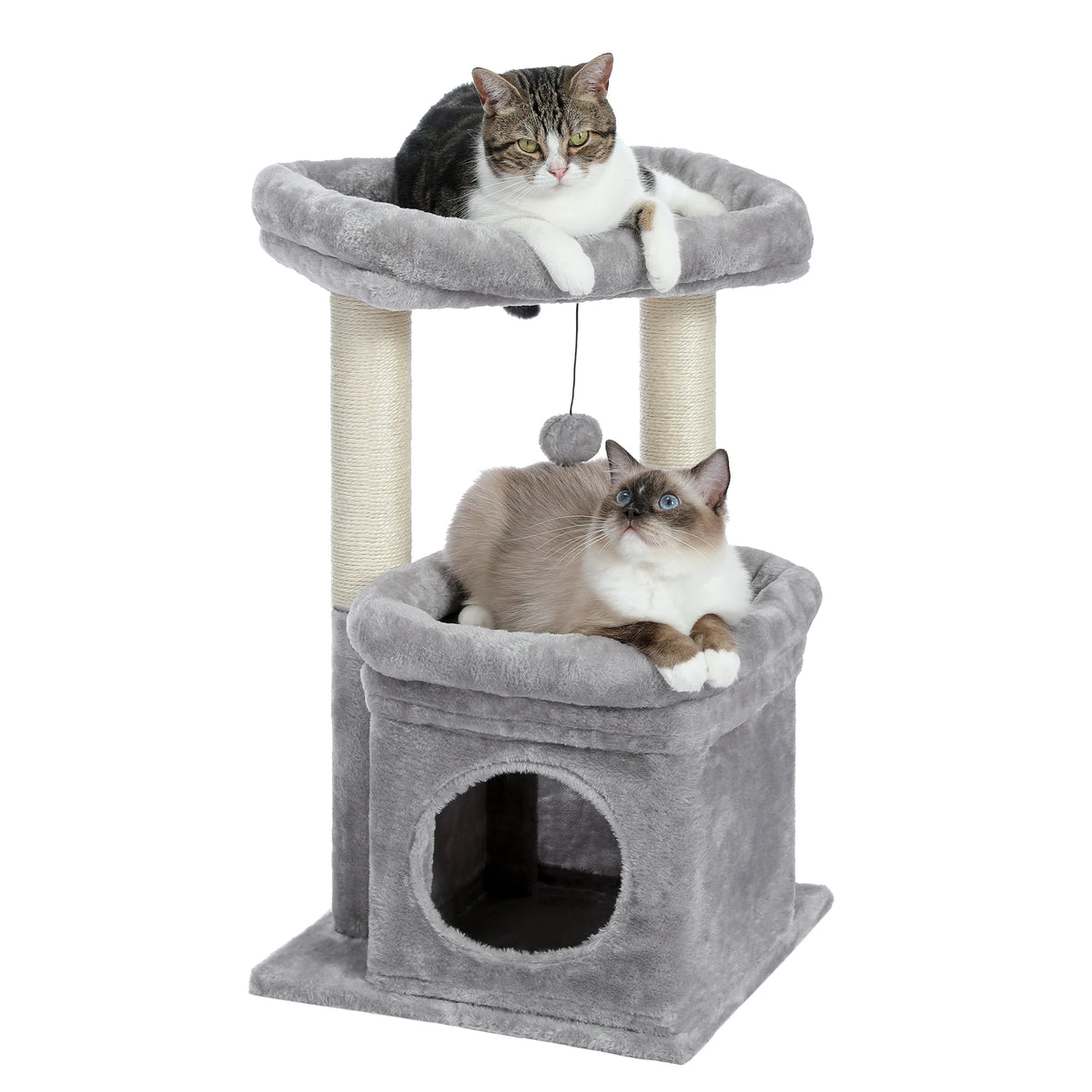 PAWZ Road Cat Tree With Sisal Posts And Cozy Condo