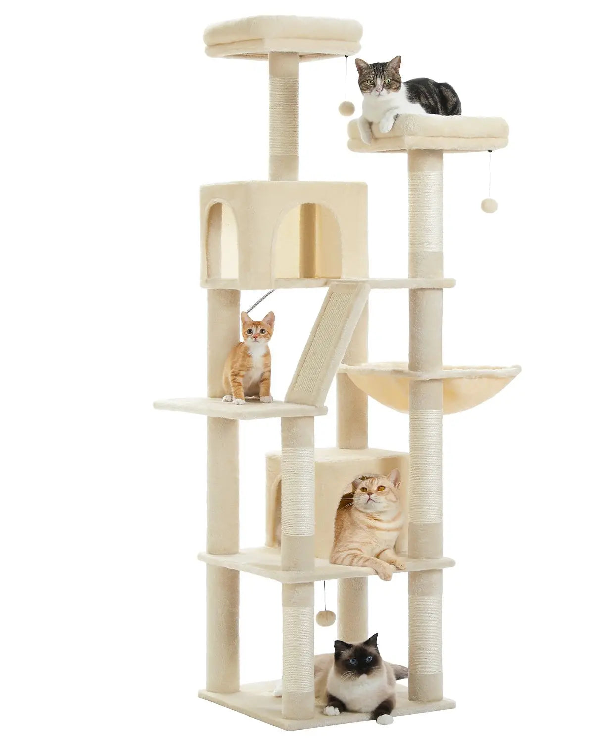 PAWZ Road Multi Level Plush Cat Tree With Scratching Posts