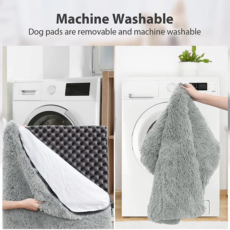 Plush Dog Bed Mat For Pets Removable Washable Cover