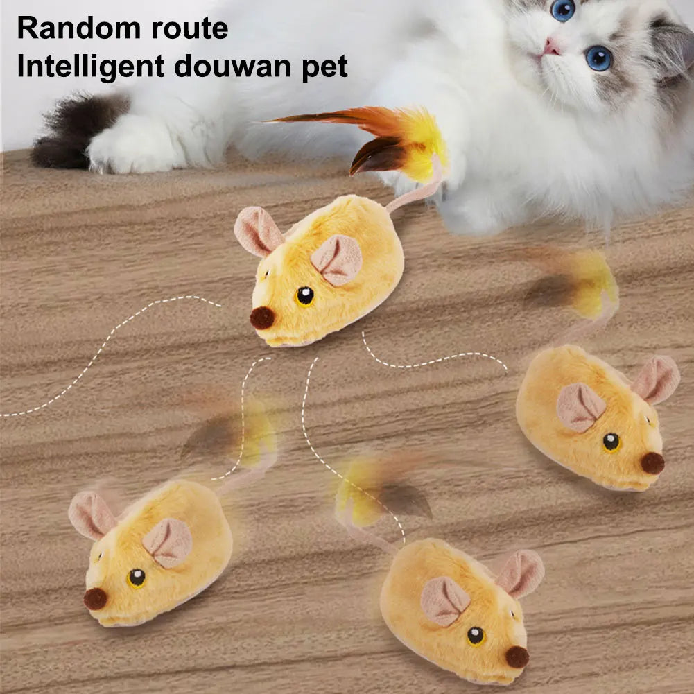 Shunmaii Interactive Electronic Mouse Cat Toy For Self Play Exercise