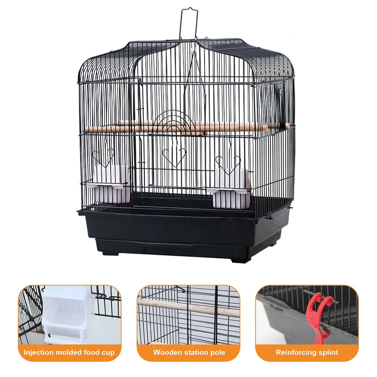 HiMISSCN Travel Bird Cage Portable With Handle And Perches