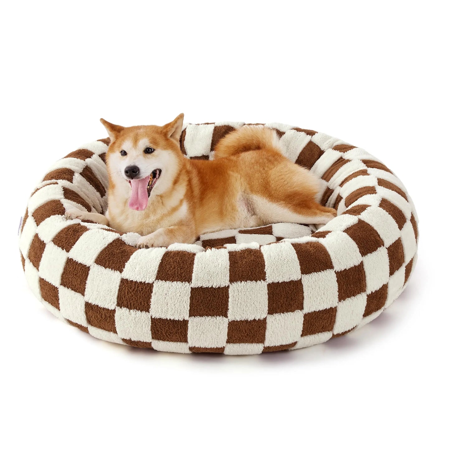 Donut Cat Bed Indoor Calming Plush With Anti Slip Bottom
