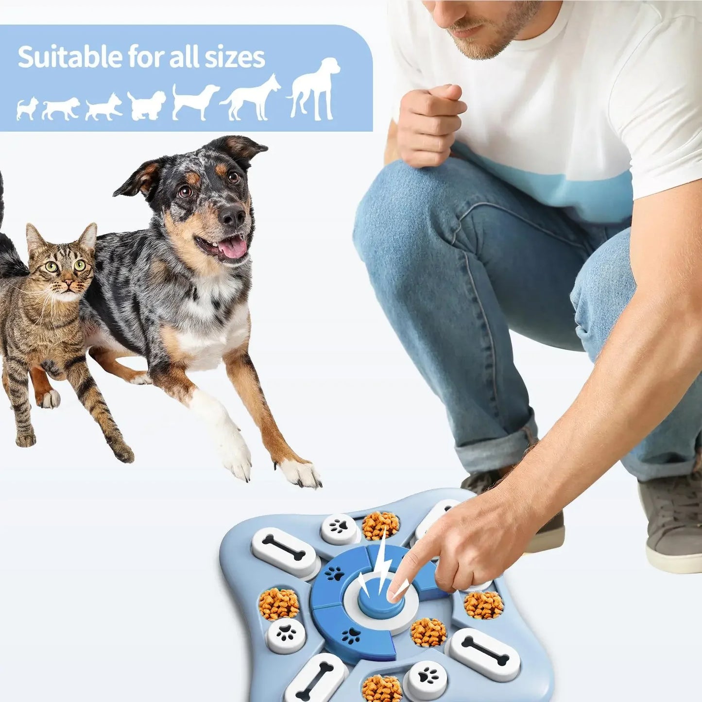 Dog Slow Feeder Puzzle Toy For Training And Mental Stimulation