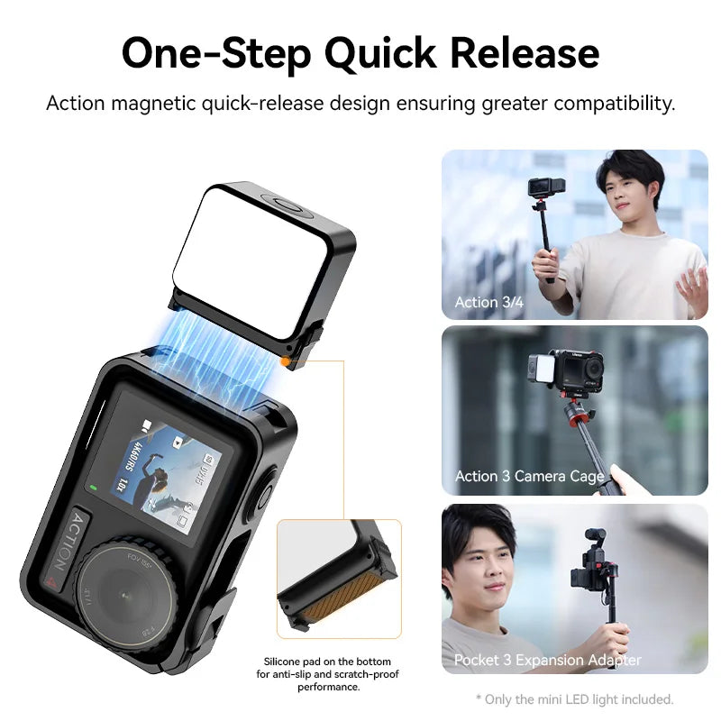 Ulanzi Waterproof Magnetic LED Fill Light for DJI Action Cameras