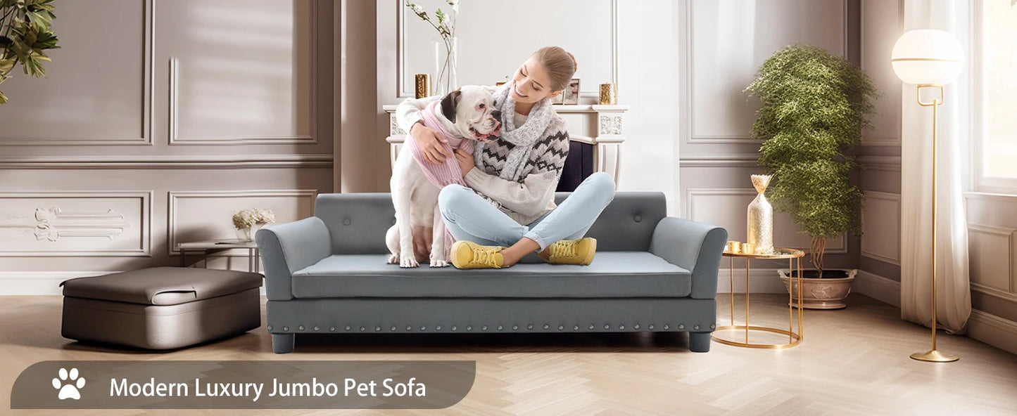 BINGOPAW Rectangle Elevated Dog Bed Durable Sofa