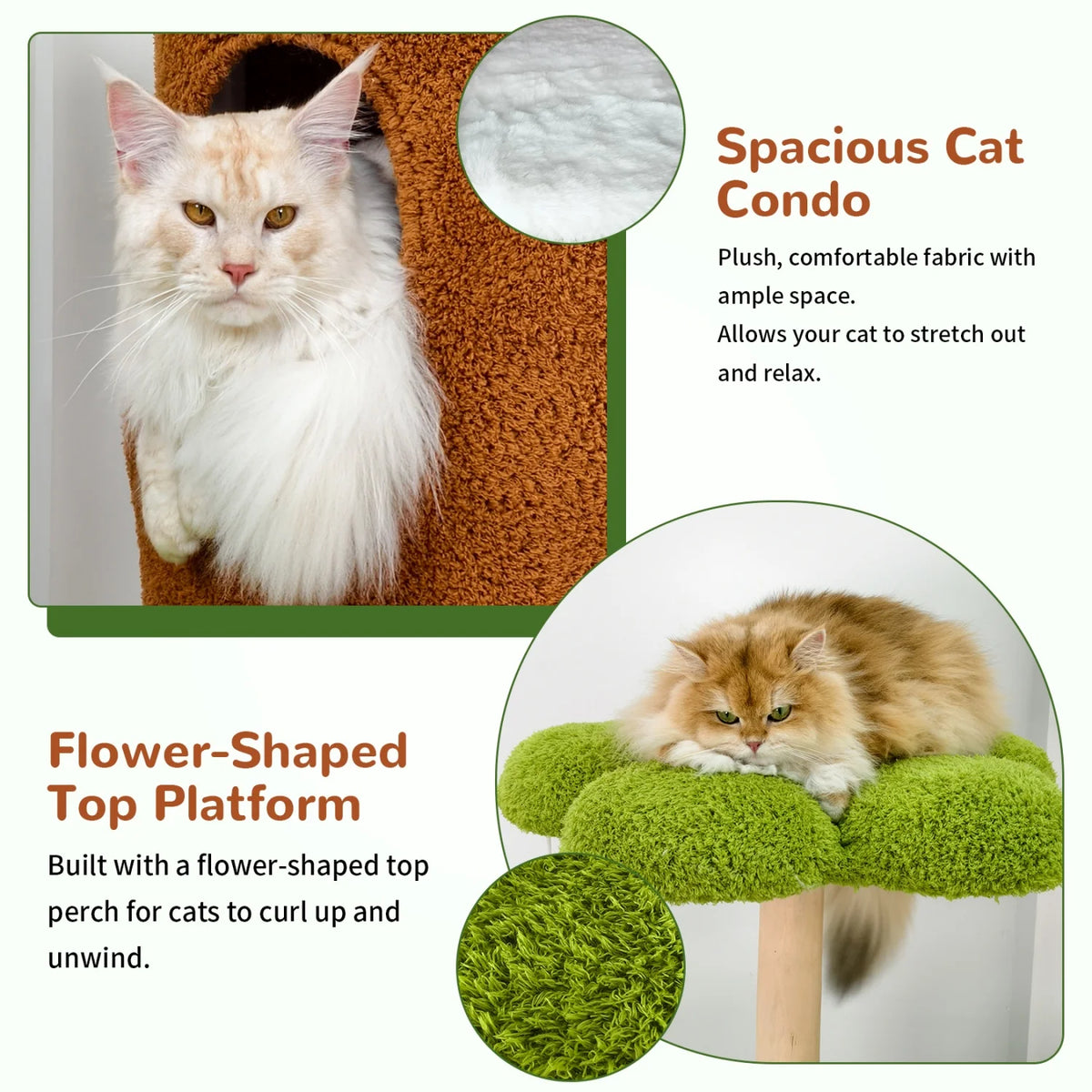 Bingopaw 136Cm Five Tier Cat Tree Activity Center With Wicker Basket