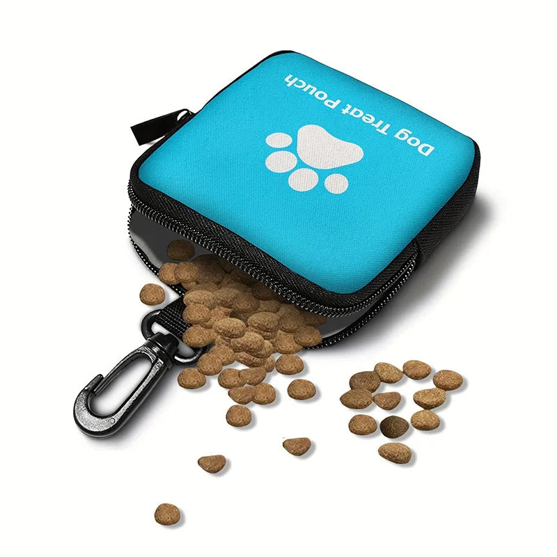 Portable Dog Treat Bag With Zippered Pocket For Outdoor Training