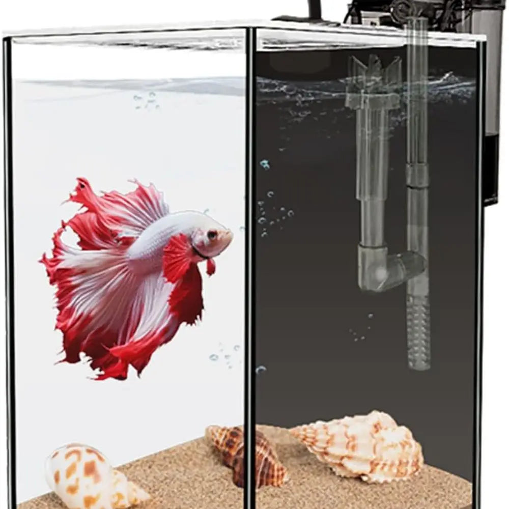 Glass Betta Aquarium Starter Kit With LED Light Power Filter