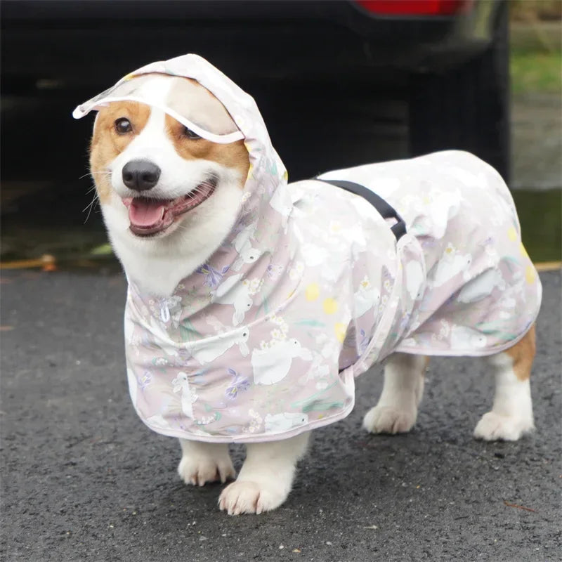 NONEDropshipping Rainy Season Dog Raincoat Waterproof Puppy Coat