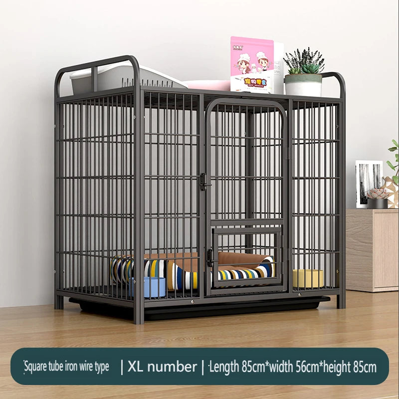 VECOCHO Wooden Dog Crate Furniture Indoor Kennel Heavy Duty With Double Doors