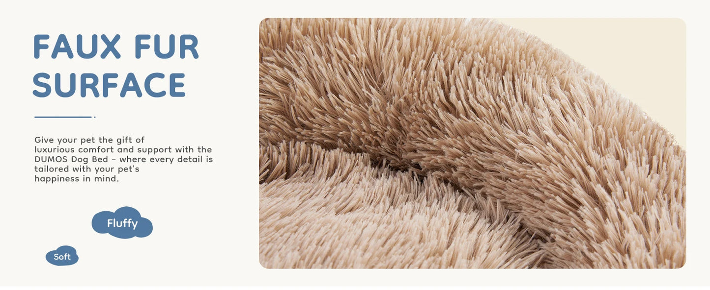 JHK Calming Dog Bed For Medium And Large Dogs Washable Anti Slip
