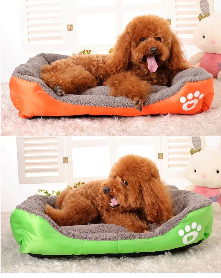 BPEDT Warm Plush Dog Bed With Waterproof Bottom For Pets