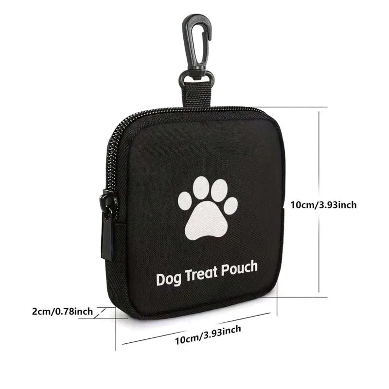 Portable Dog Treat Bag With Zippered Pocket For Outdoor Training