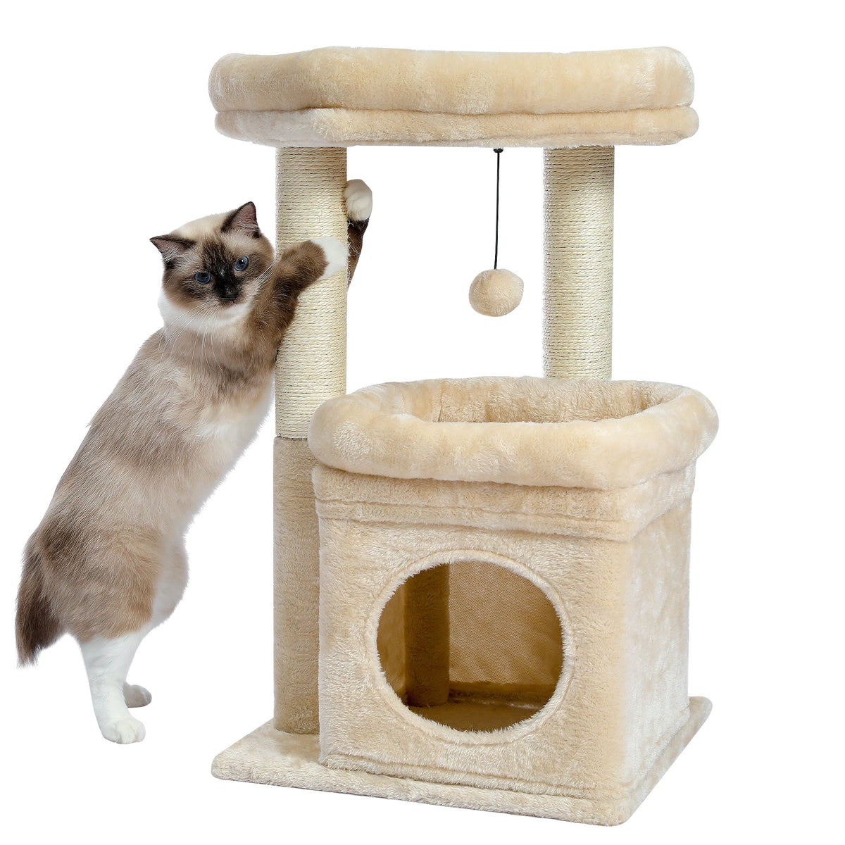 PAWZ Road Cat Tree With Sisal Posts And Cozy Condo