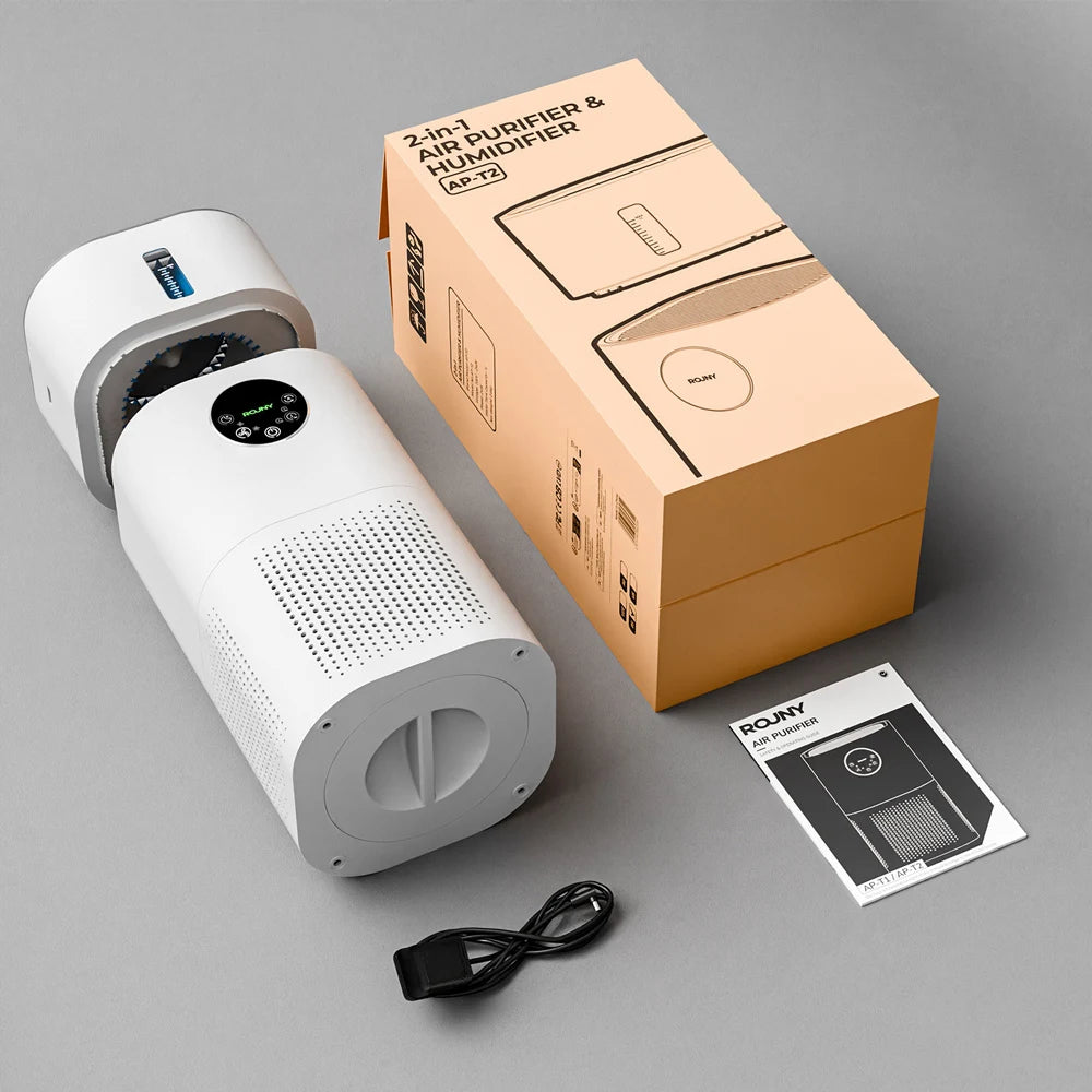 Rouny Air Purifier Humidifier Combo With True HEPA Filtration