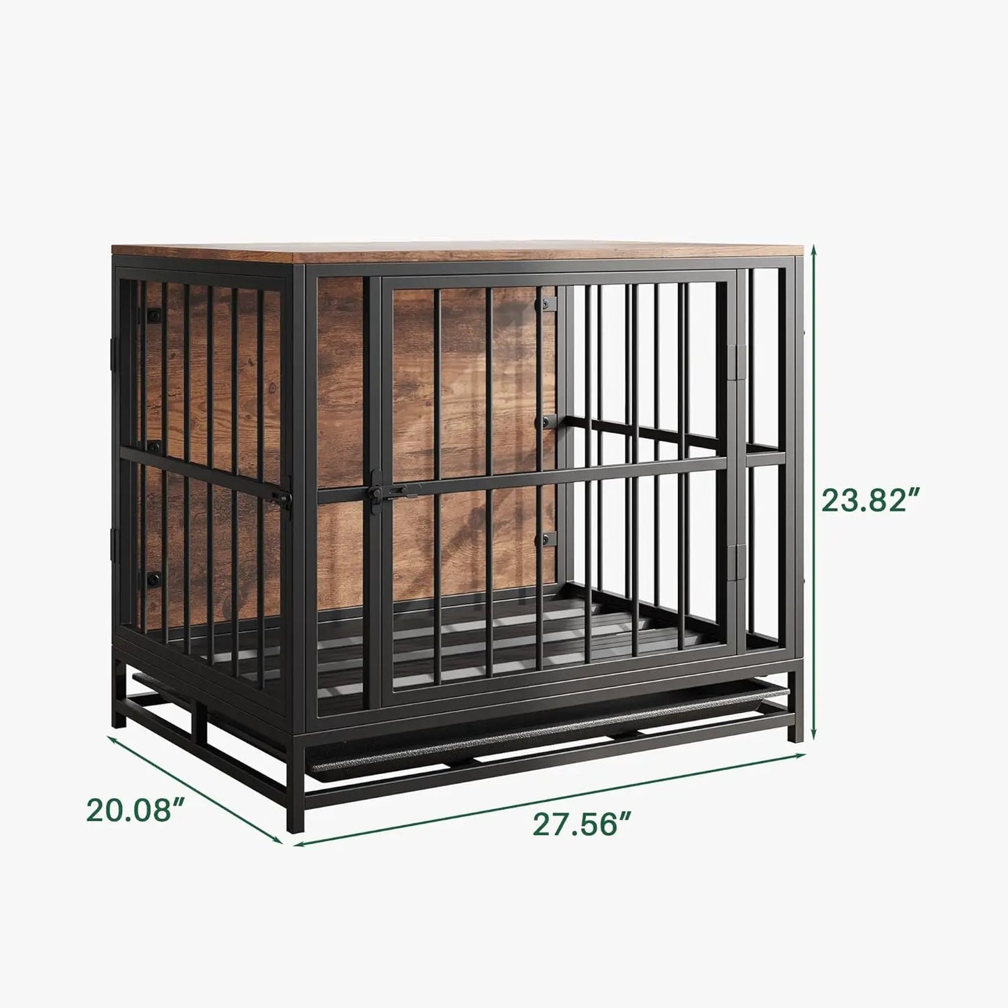 VECOCHO Wooden Dog Crate Furniture Indoor Kennel Heavy Duty With Double Doors