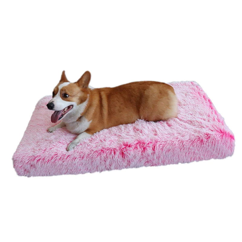 Plush Dog Bed Mat For Pets Removable Washable Cover