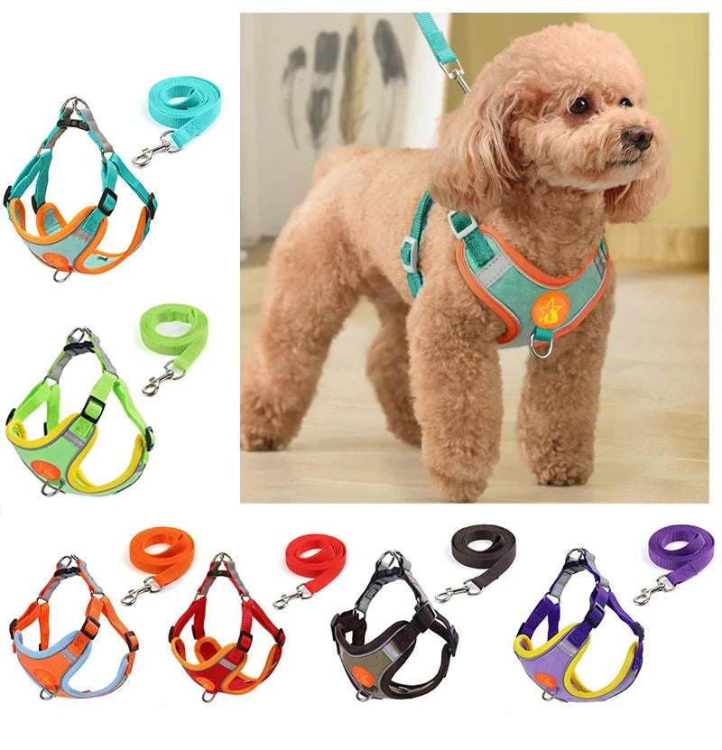 Nylon Reflective Dog Harness Vest Soft Mesh Breathable