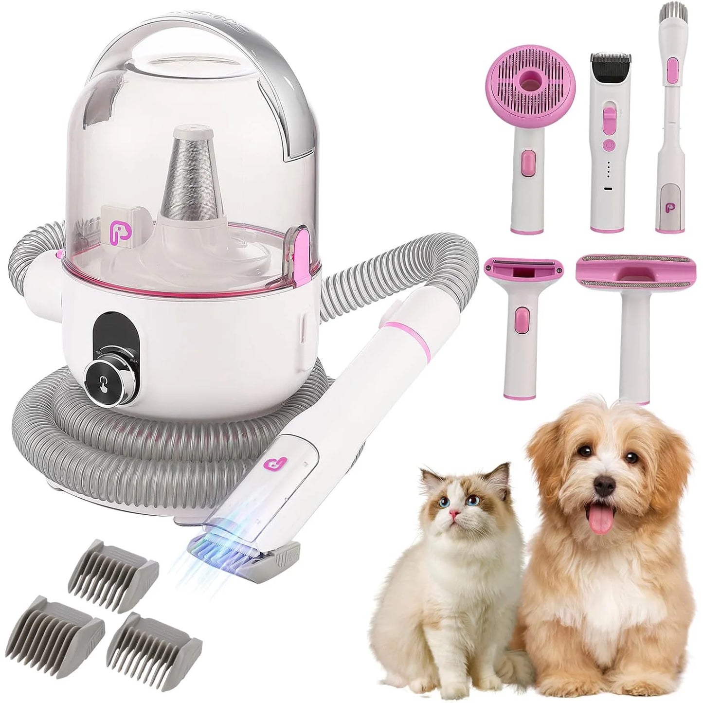 HiMISS Pet Grooming Kit With 2L Vacuum And Grooming Tools