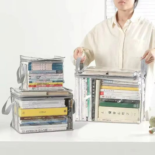 Collapsible Transparent Storage Organizer Box With Handle