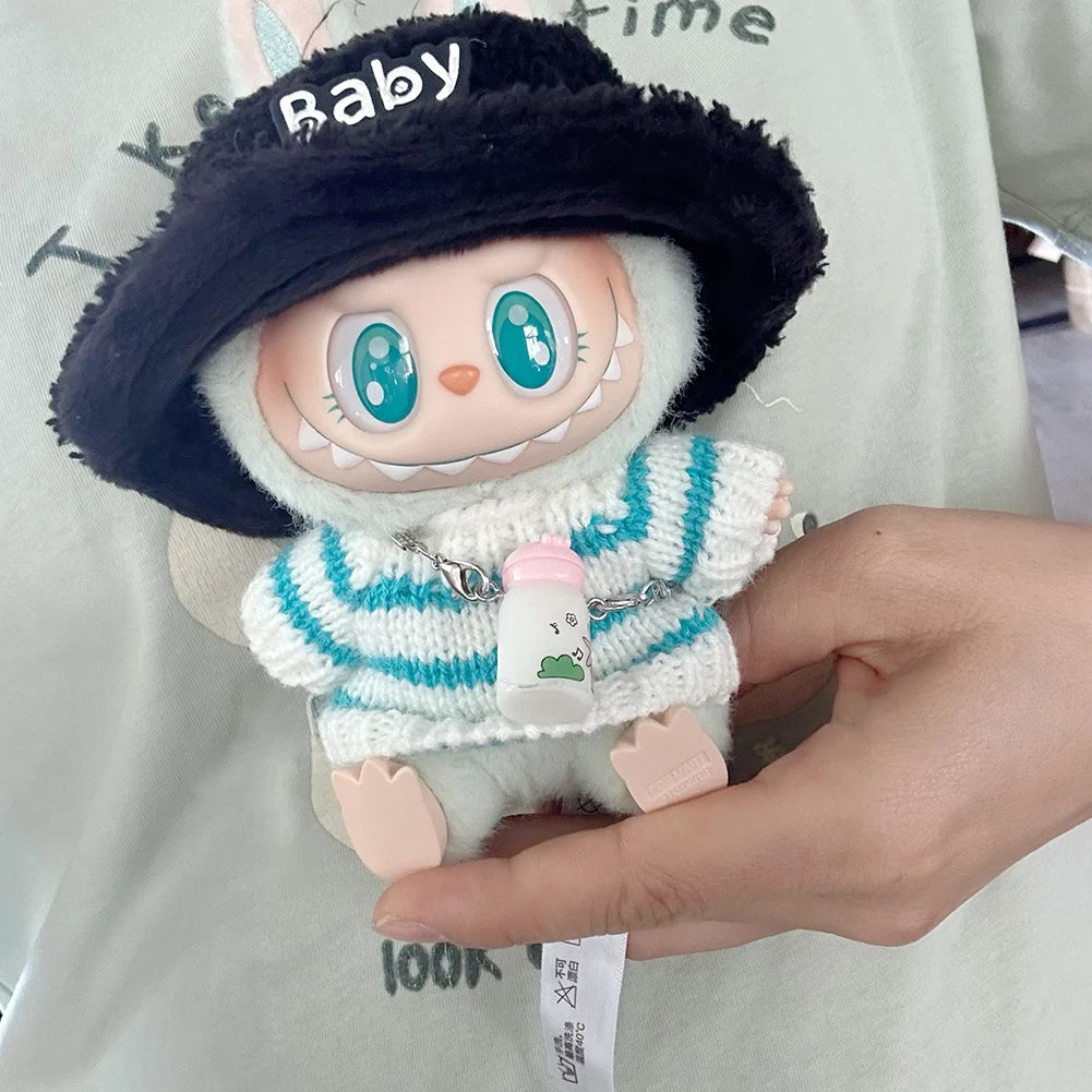 NONECN Labubu Doll Clothes Set Sweater Hat Accessories