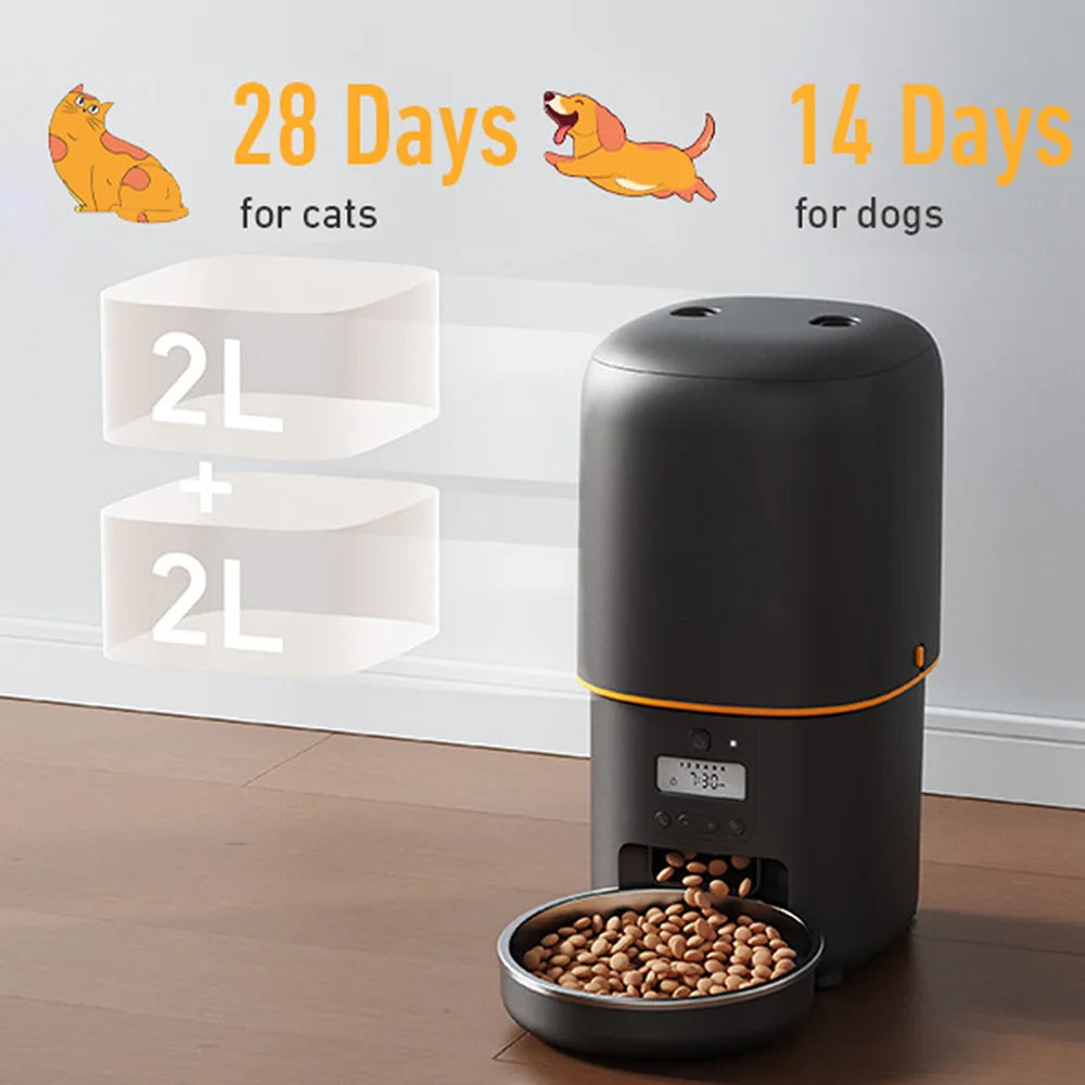 Nityers Automatic Cat Feeder With Key Control And Voice Recorder
