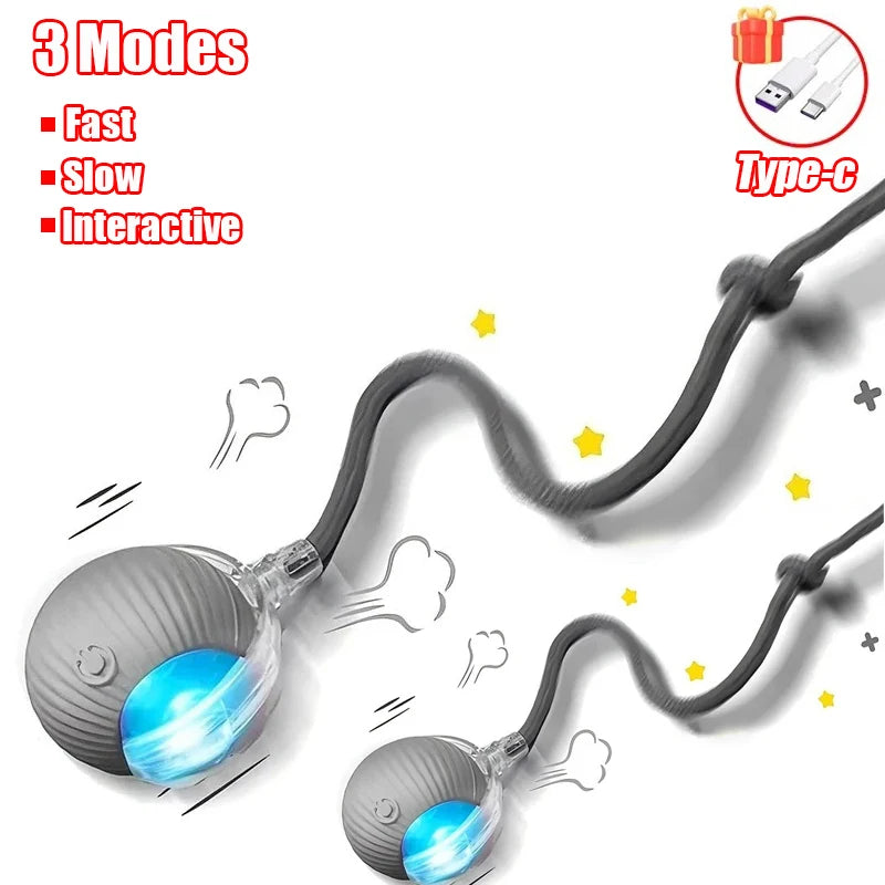 Automatic Rechargeable Rolling Ball Interactive Cat Toy