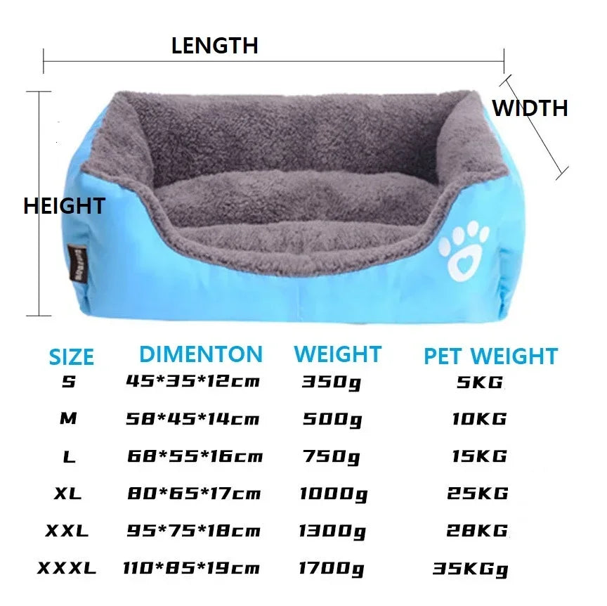 BPEDT Warm Plush Dog Bed With Waterproof Bottom For Pets