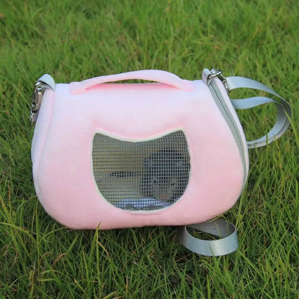 Hamster Carrier Bag Travel Handbag With Adjustable Shoulder Strap
