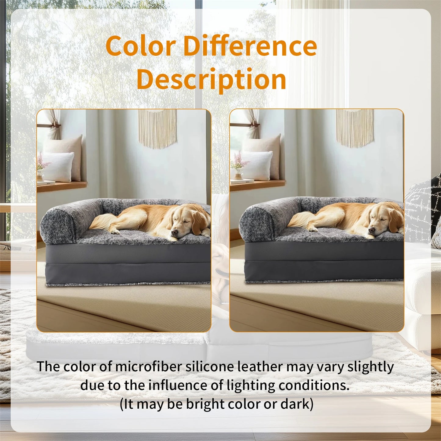 BINGOPAW Orthopedic Foldable Dog Bed With Bolster For Pets