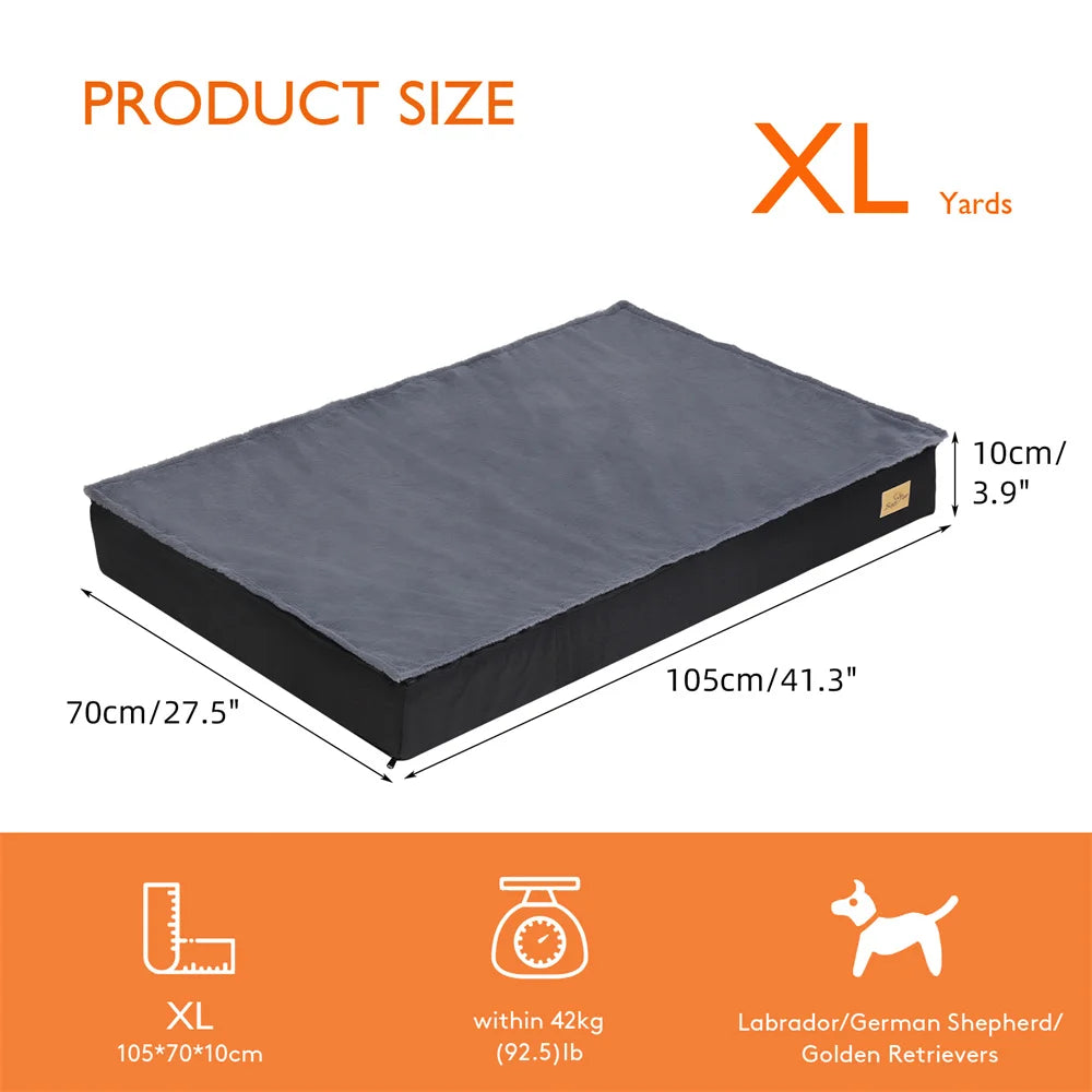 BORWART Orthopaedic Waterproof Dog Bed 2 In 1 Removable Cover