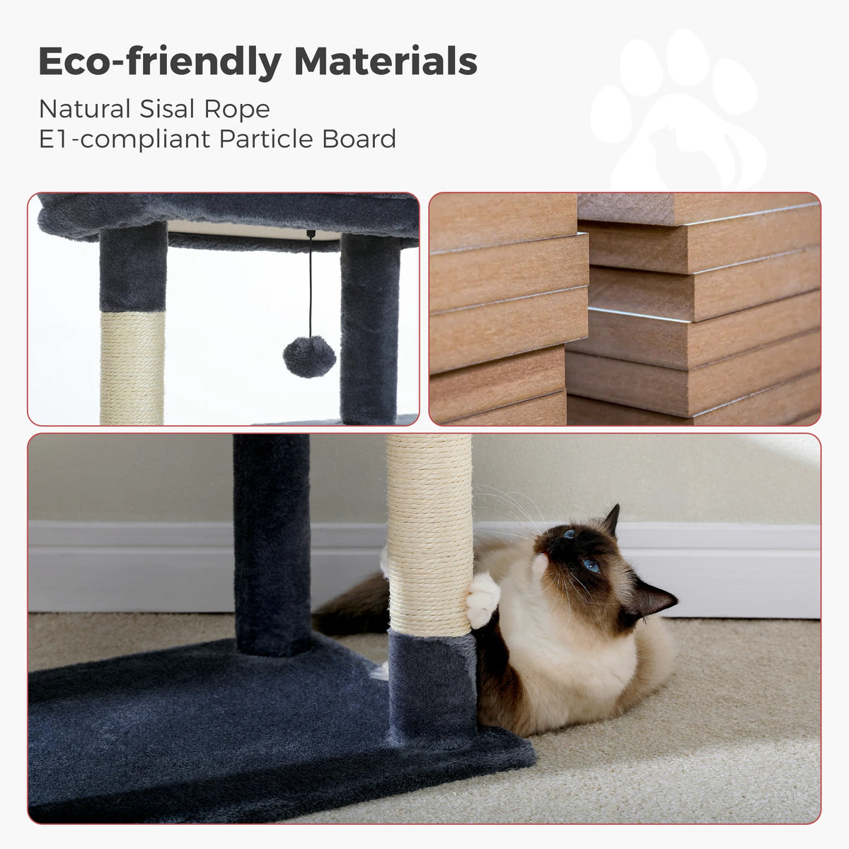 Pawz Road 5 Level Cat Tower For Large Cats Sisal Scratcher