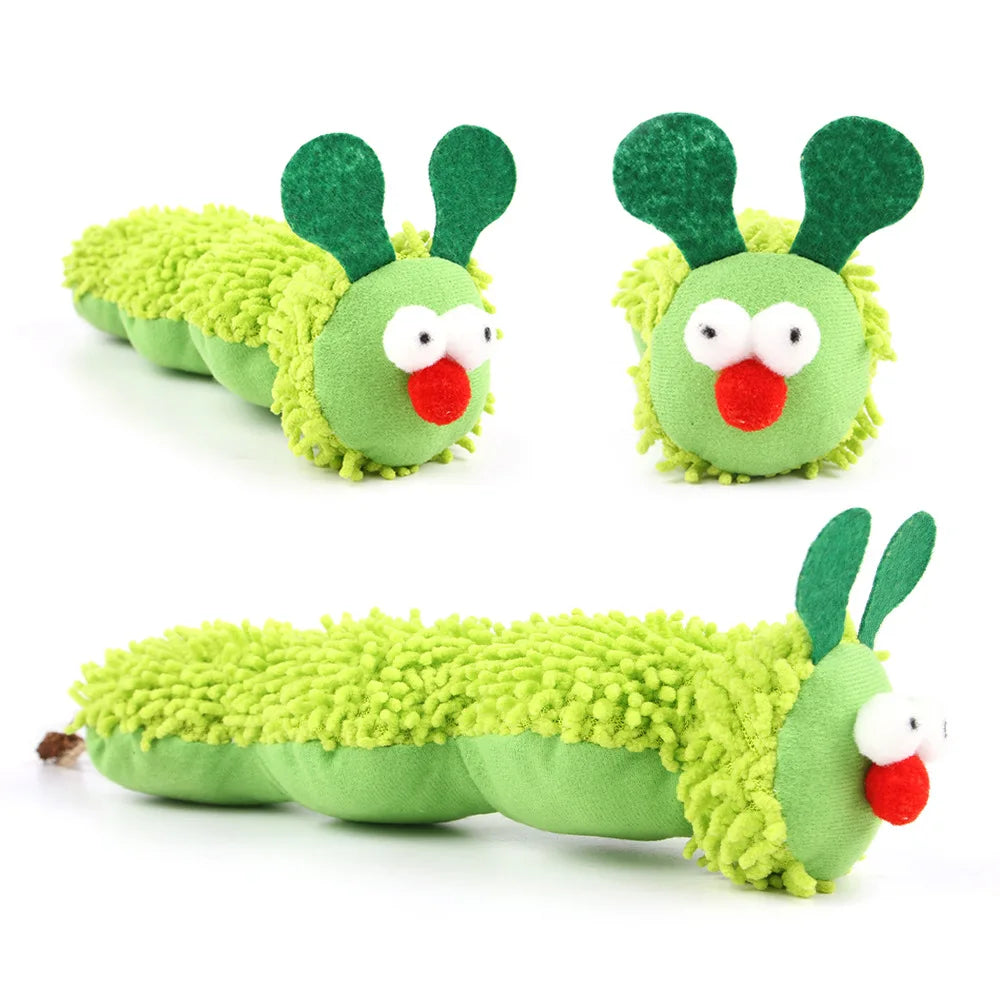 Caterpillar Cat Chew Toy With Catnip Silvervine Dental Health