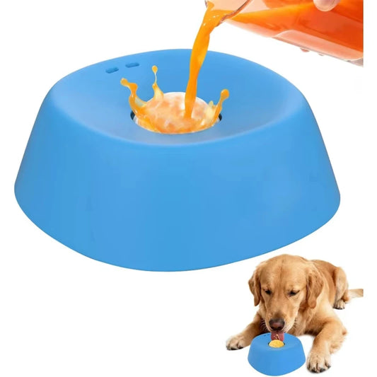 Slow Feeder Dog Bowl Anti Slip Ball Shaped Licking Bowl