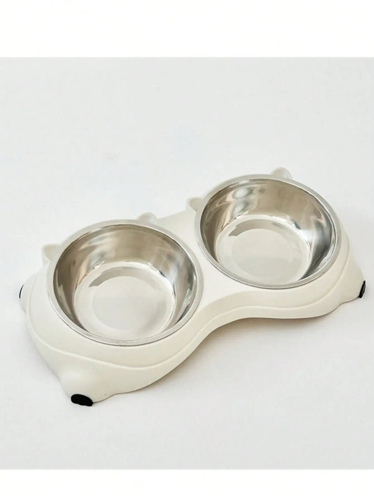 Double Stainless Steel Pet Bowl Set With Non Slip Base