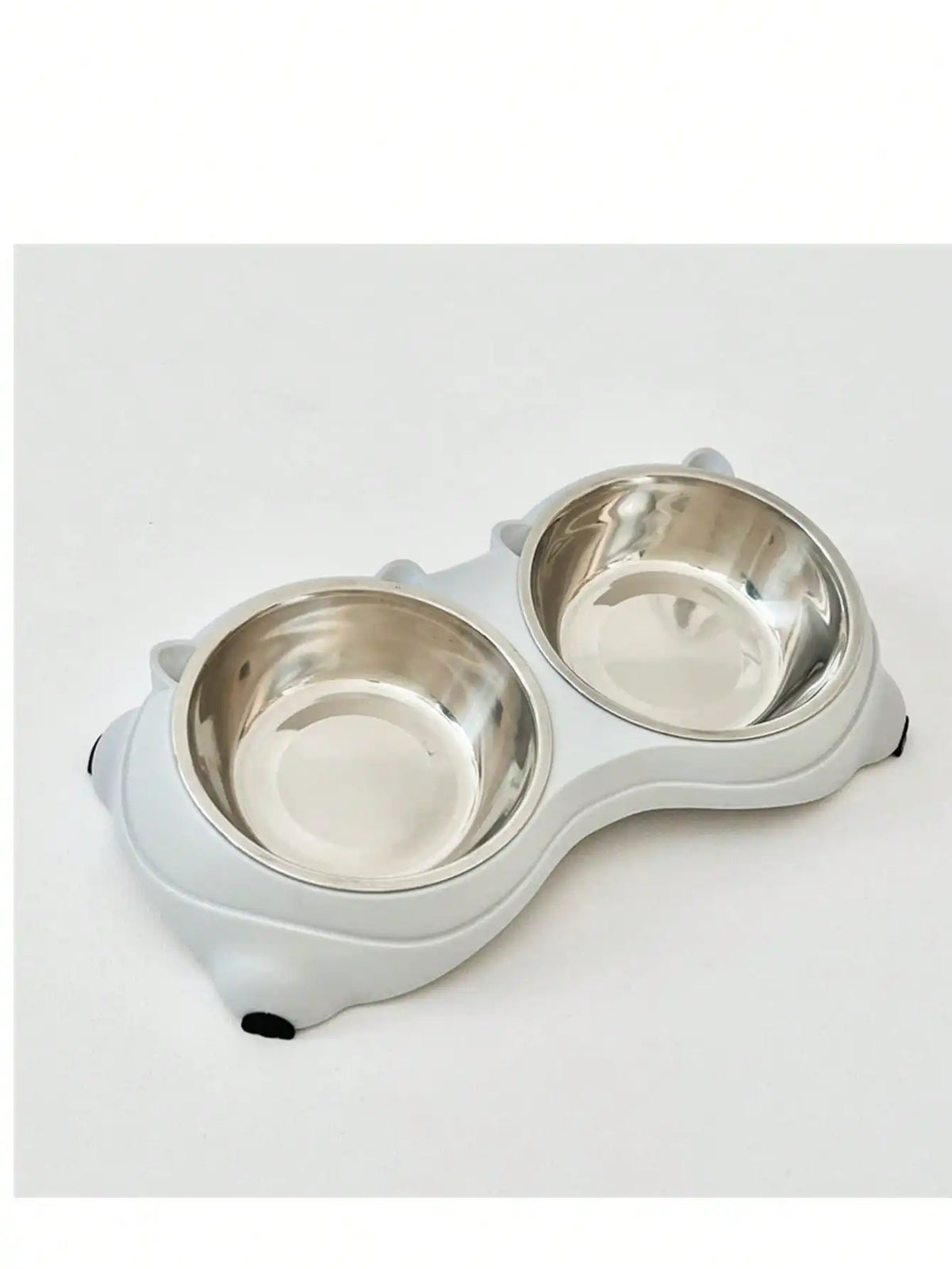 Double Stainless Steel Pet Bowl Set With Non Slip Base
