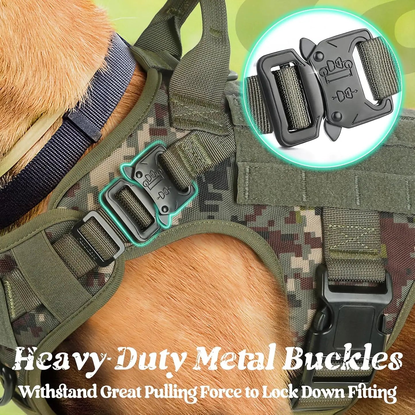 Tactical Dog Harness No Pull Vest For Training And Walking With Handle