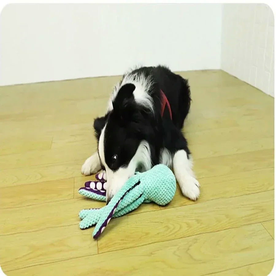 Pet Plush Octopus Dog Toy Non Electric Interactive Toy