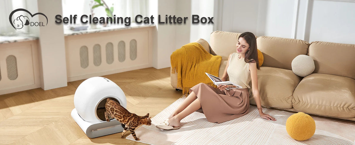 DOEL Smart Self Cleaning Cat Litter Box With App Control