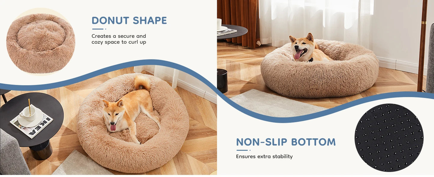 JHK Calming Dog Bed For Medium And Large Dogs Washable Anti Slip