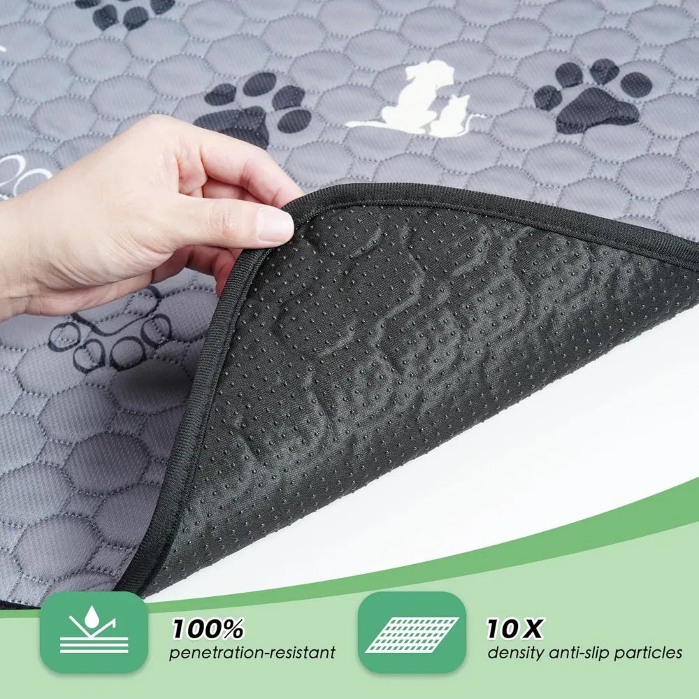 Reusable Dog Pee Pads 2 Pack Washable Non Slip Leakproof For Training Crate