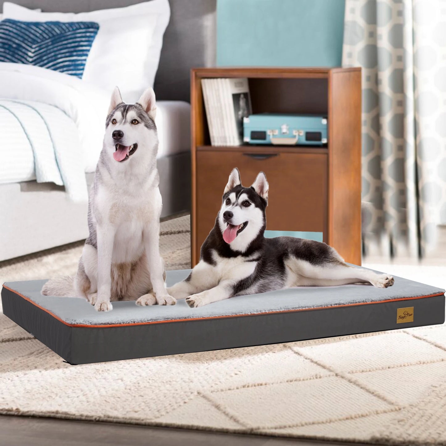 BINGOPAW Orthopedic Dog Bed Waterproof Memory Foam With Removable Cover